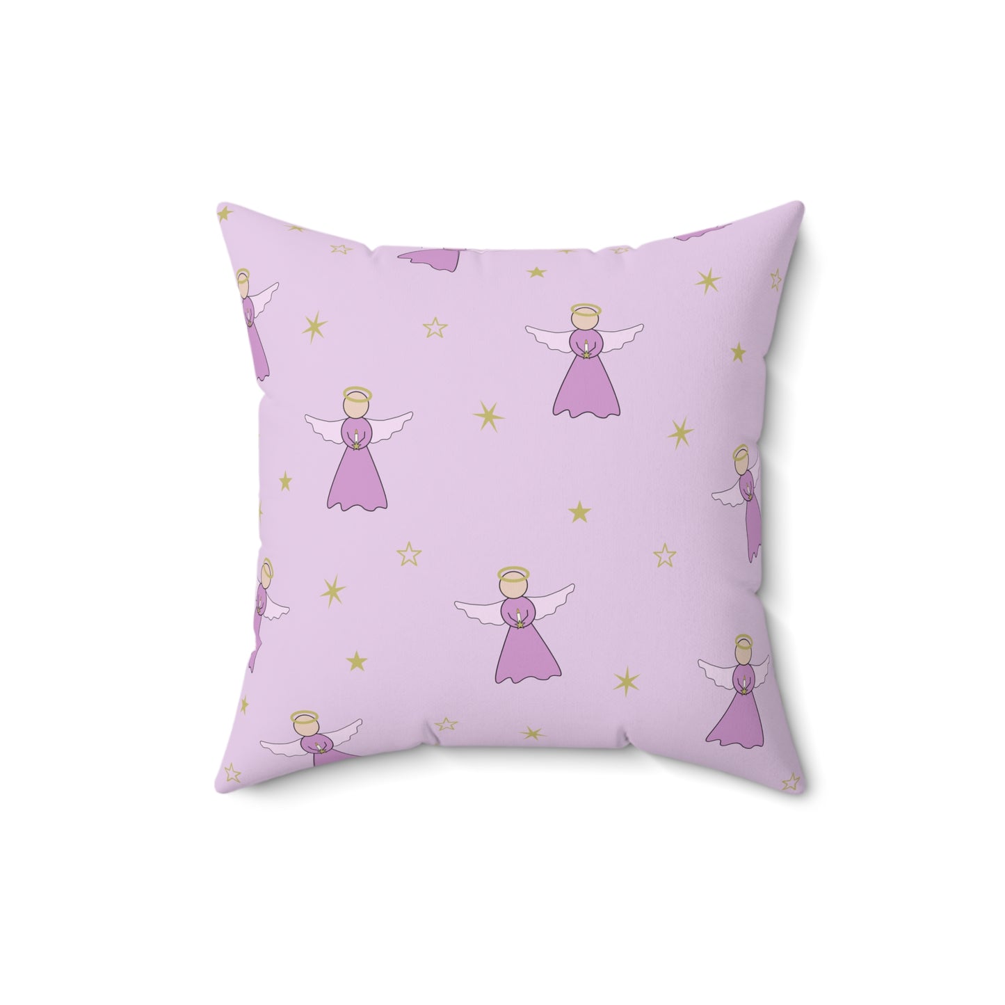 Pillow (Square) - Angels in Pink by Lynn Salem Creates