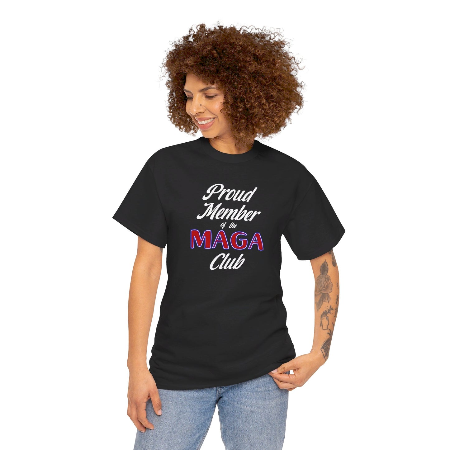 T-Shirt - Unisex Heavy Cotton - Proud Member of the MAGA Club by Lynn Salem Creates