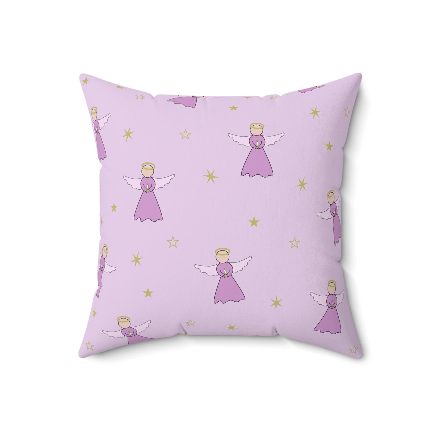 Pillow (Square) - Angels in Pink by Lynn Salem Creates