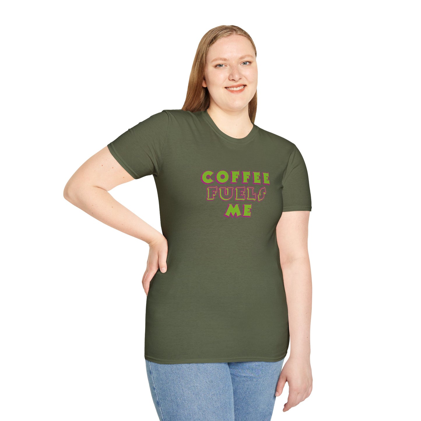 T-Shirt - Unisex Softstyle - Coffee Fuels Me