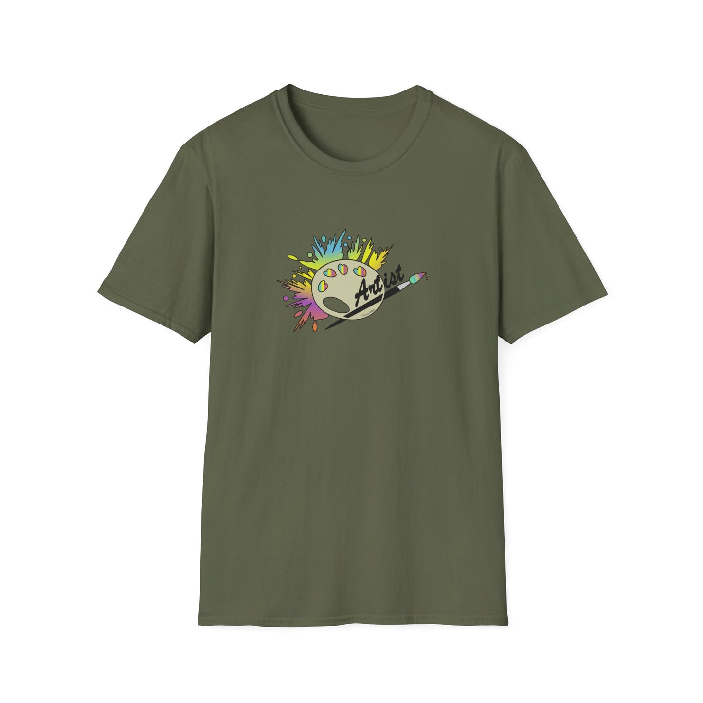 T-Shirt - Unisex Softstyle - Paint, Palette, Brush by Lynn Salem Creates