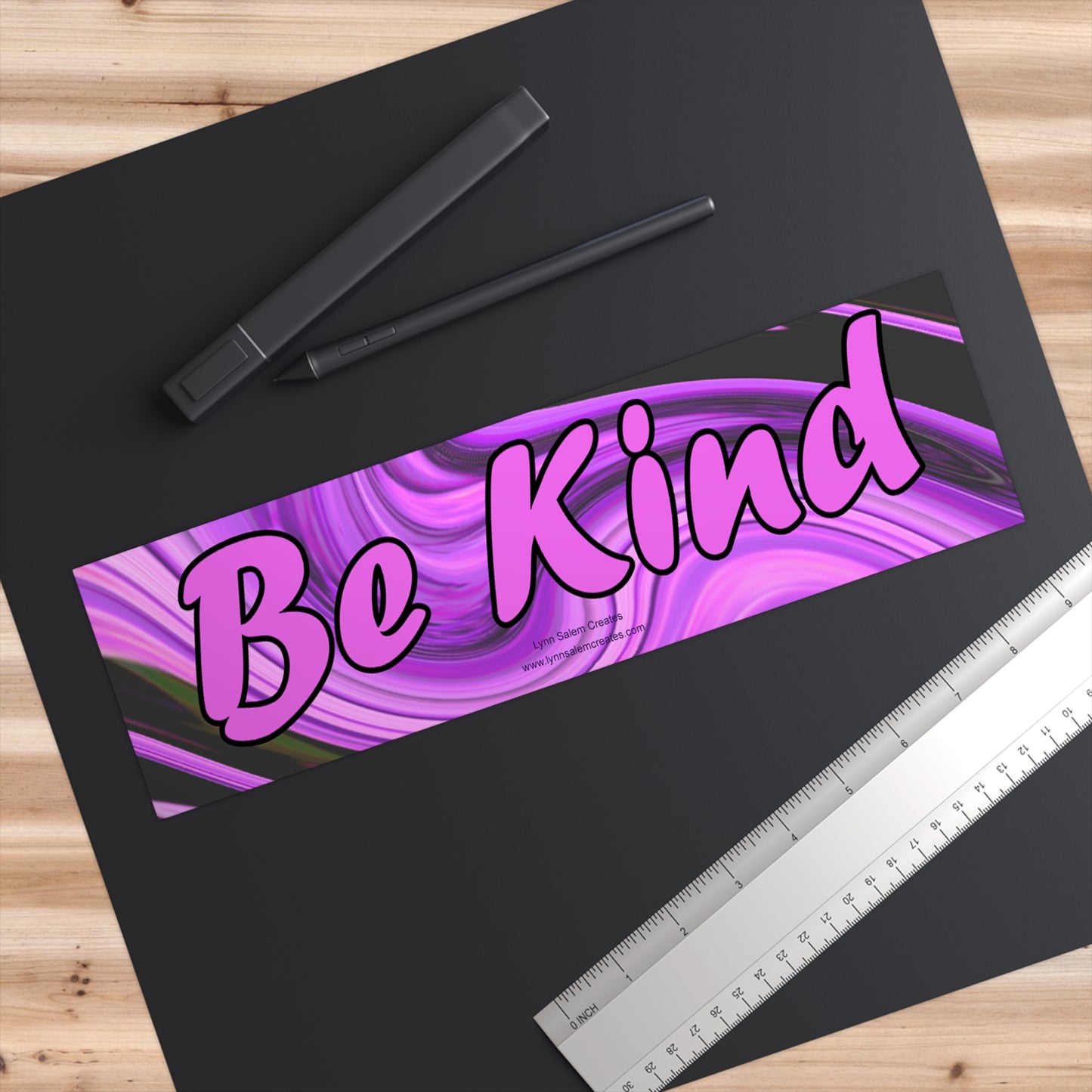 Car Accessories - Bumper Stickers - Be Kind by Lynn Salem Creates