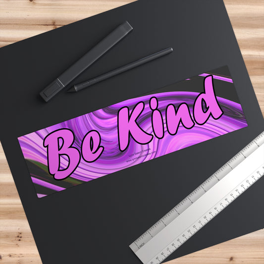 Car Accessories - Bumper Stickers - Be Kind by Lynn Salem Creates
