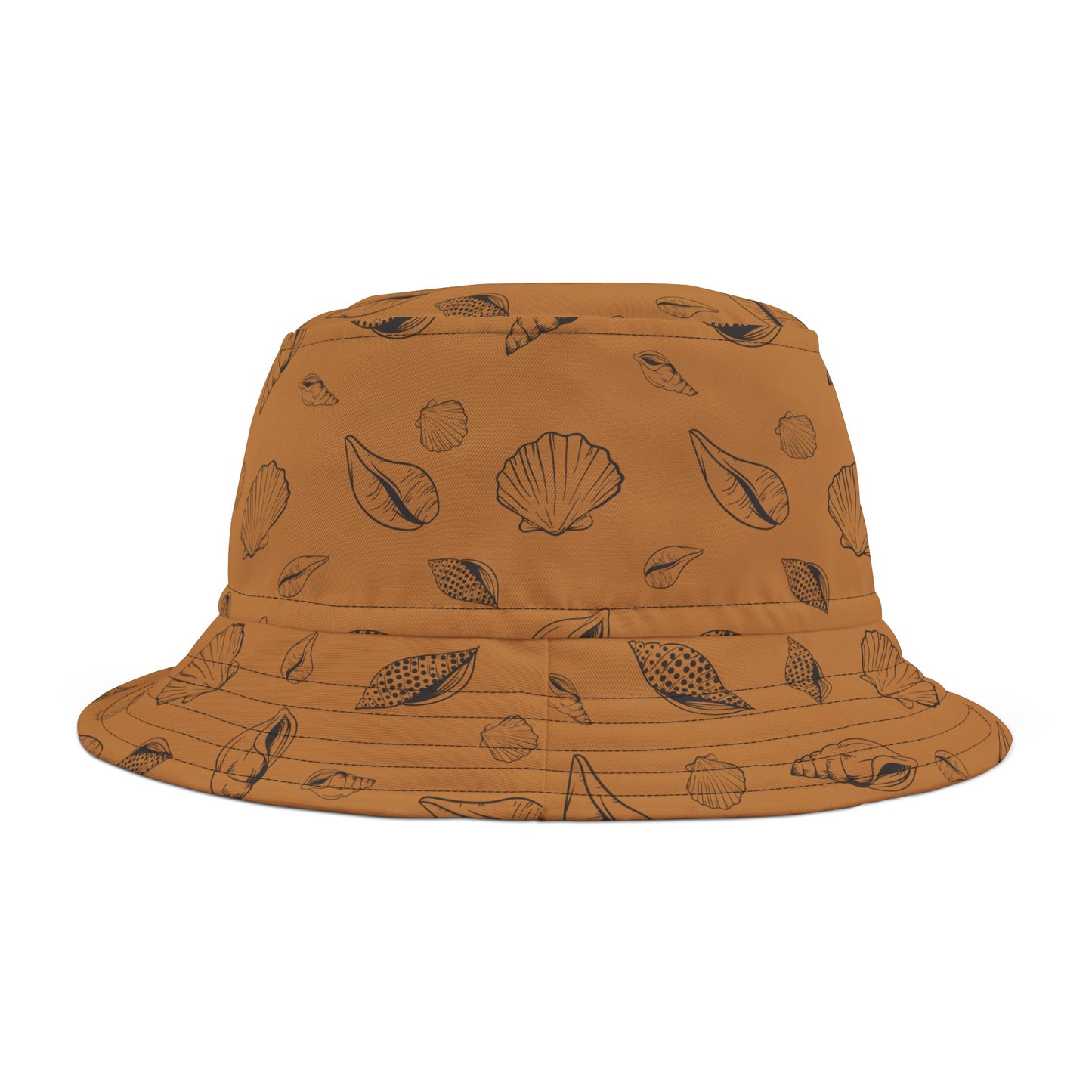Sea Shell Design Bucket Hat (Light Brown) by Lynn Salem Creates