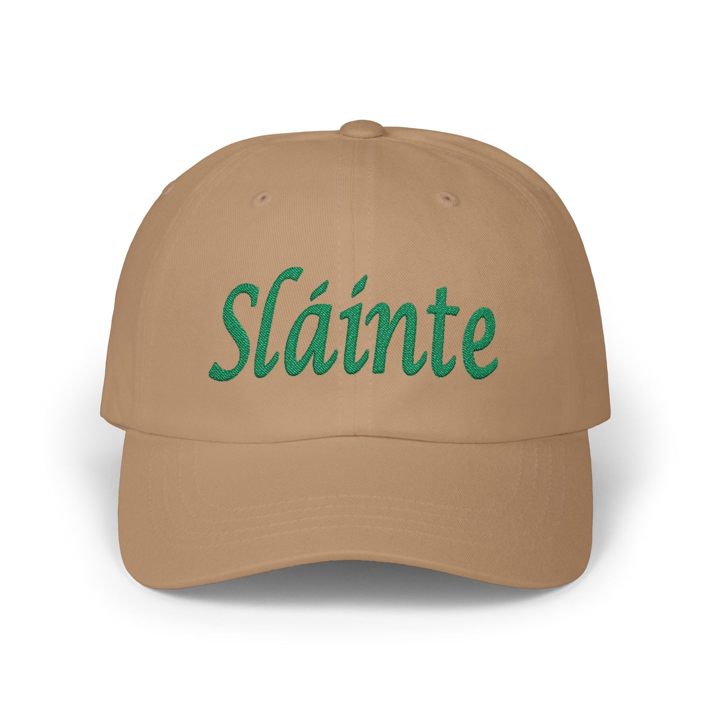 "Sláinte" Embroidered Classic Dad Cap by Lynn Salem Creates