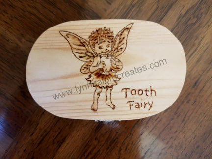 A - Hand Burned Tooth Fairy Box Custom Designed by Lynn Salem Creates