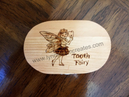 A - Hand Burned Tooth Fairy Box Custom Designed by Lynn Salem Creates