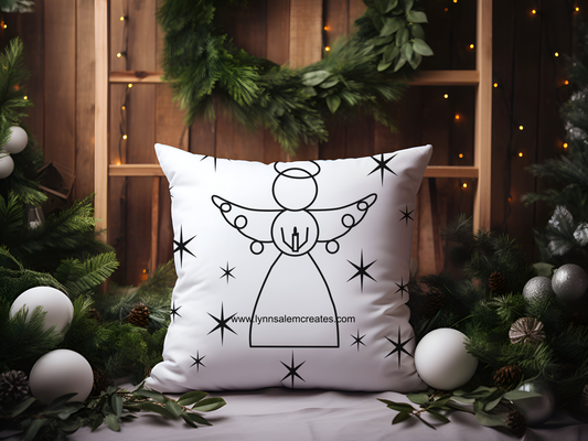 Square Pillow - Angels by Lynn Salem Creates